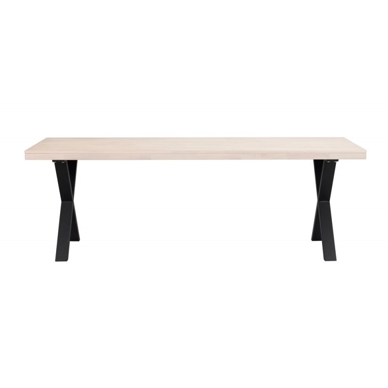 RO Brooklyn Extending Dining Table X 220x95 Whitewash/Black